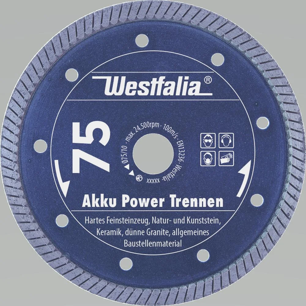 Diamanttrennscheibe Akku Power Trennen, Durchmesser 75 mm - 0