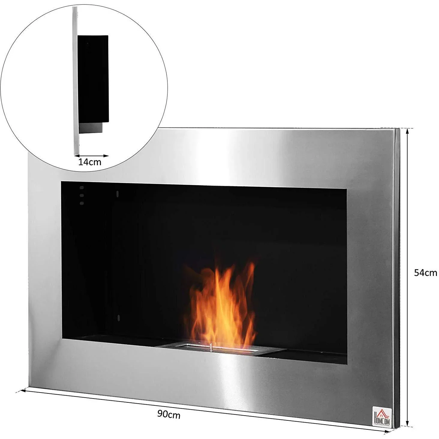 Wandkamin mit Ethanol-Brennstoff - 6