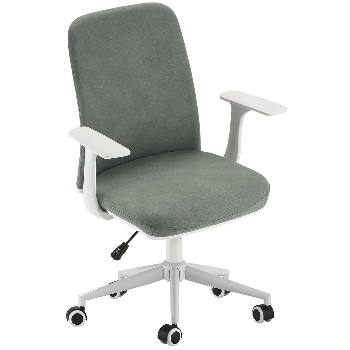 Bürostuhl mit Wippenfunktion Home-Office-Stuhl höhenverstellbarer Schreibtischstuhl ergonomisch 360°-Drehräder Schaumsto - 1
