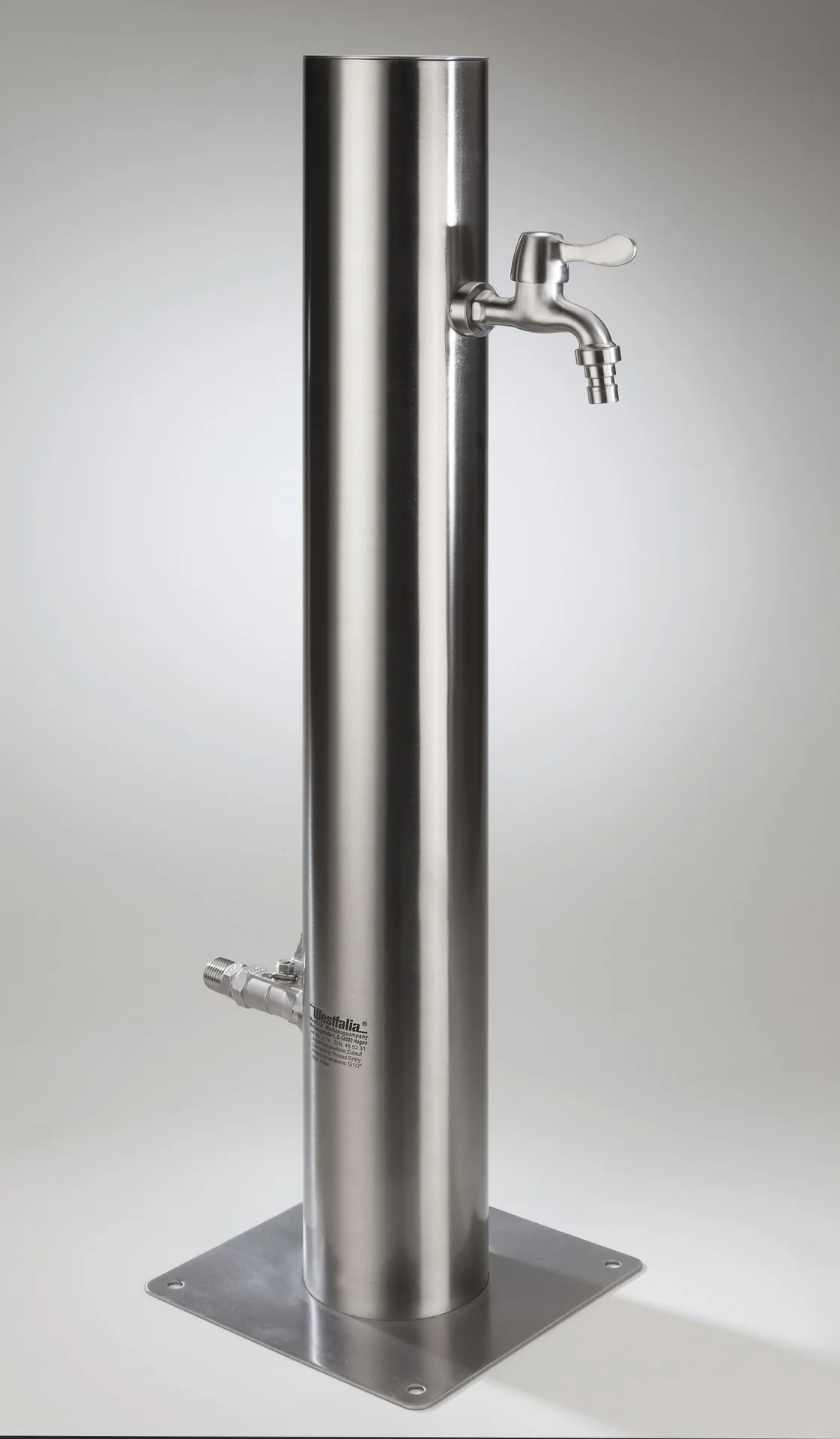 Wasserzapfsäule aus Edelstahl mit 2 Auslaufhähnen - 2