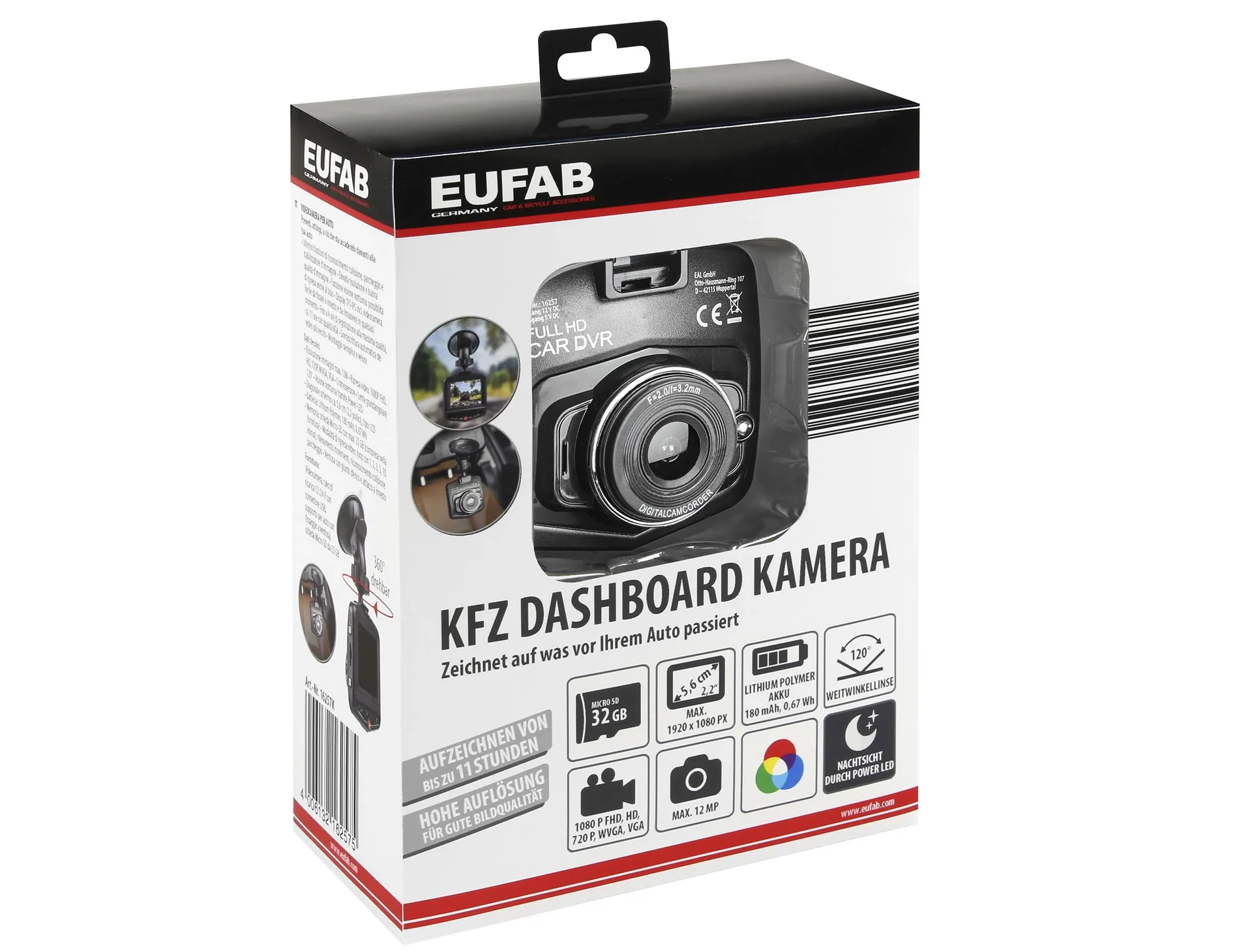 KFZ-Dashboard-Kamera + 32 GB Micro-SD Karte - 1