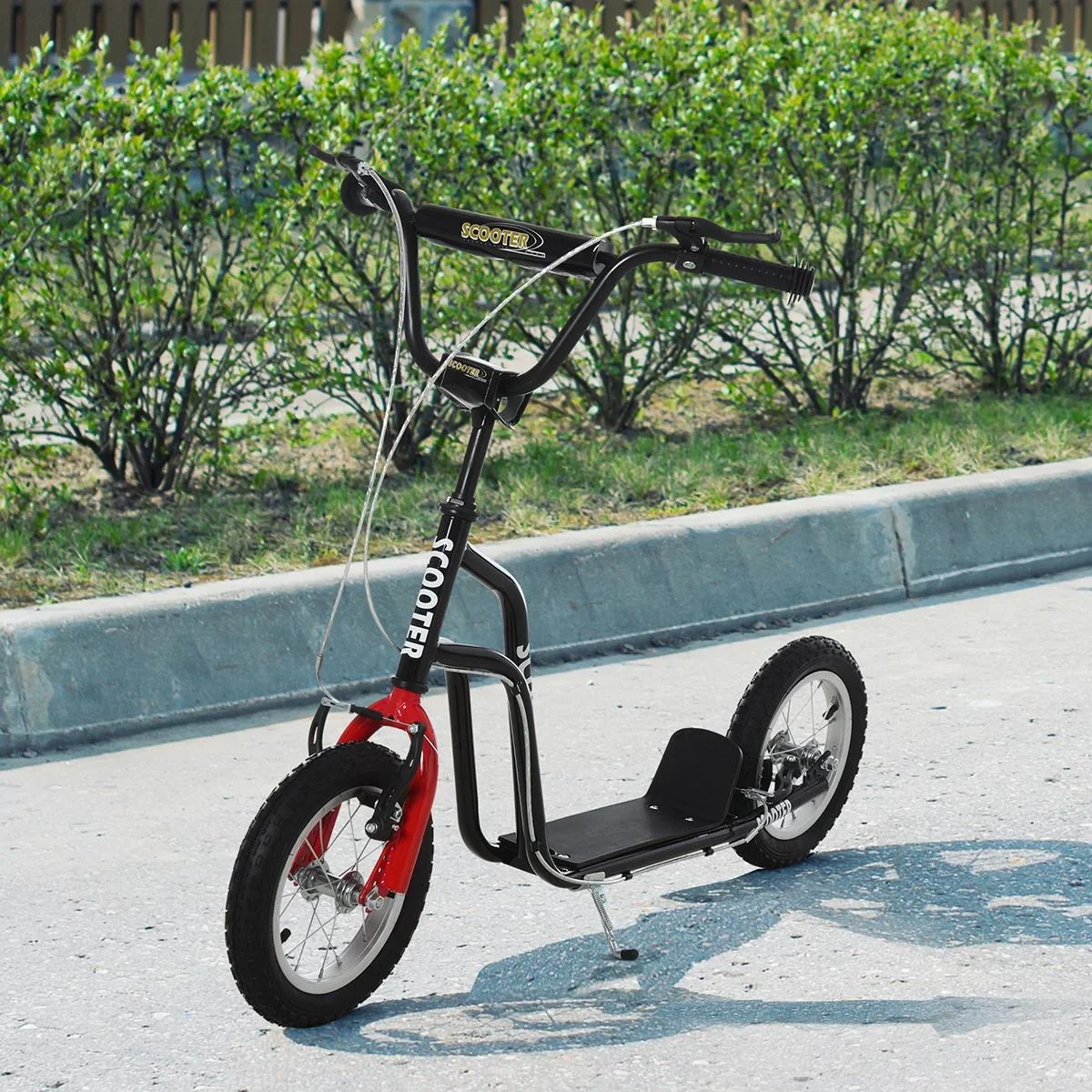 Kinderroller Lenker Verstellbar Scooter Tretroller Cityroller Kinder Roller Kickboard mit Luftreifen 12 Zoll ab 5 Jahre - 1