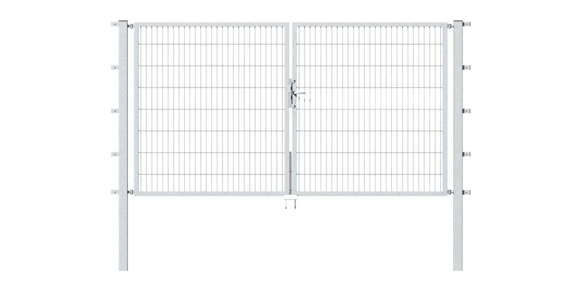 Doppeltor Flexo mit Zubehör, feuerverzinkt, Breite 350 cm, Höhe 100 cm, PF: 80x80cm - 0