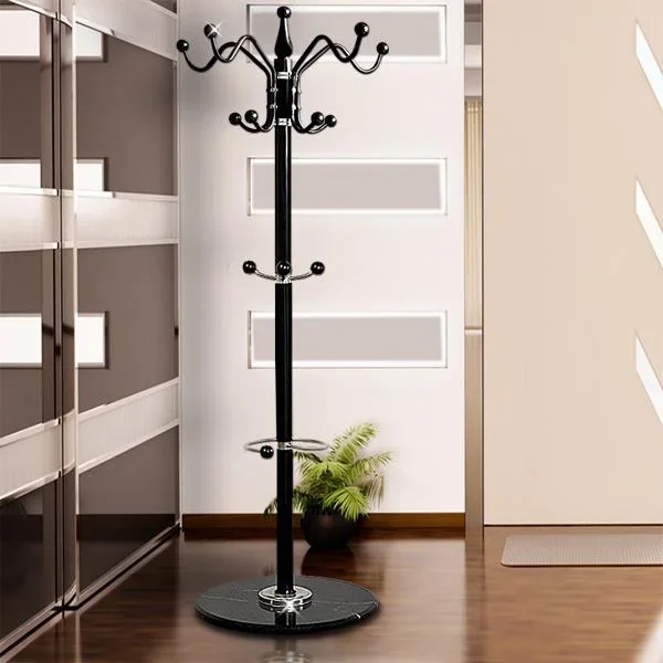 Garderobe / Hutablage - gebogen - schwarz - 0