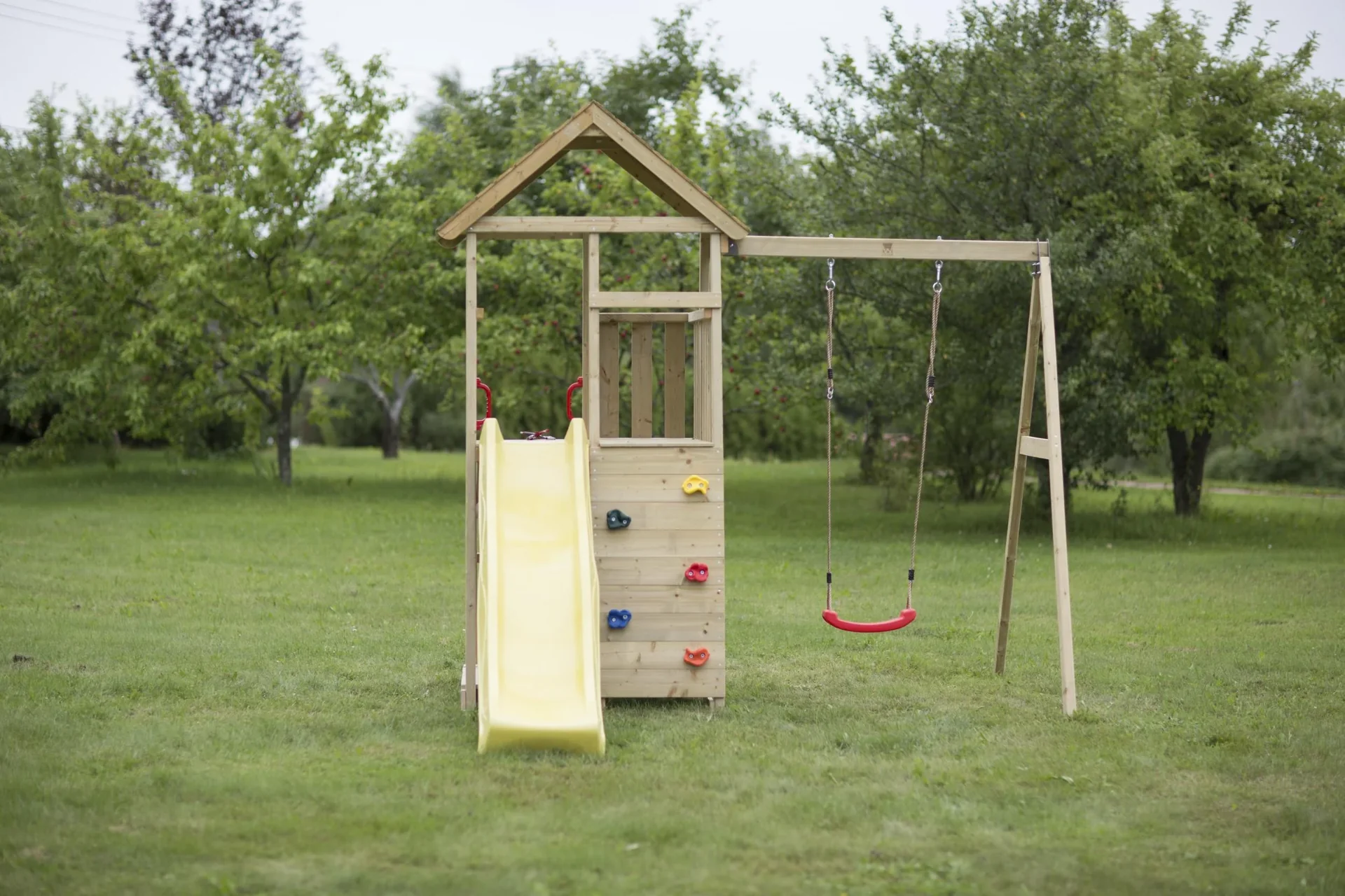 Holz Kletter- und Spielturm Pelikan natur, 270x300x270 cm - 3
