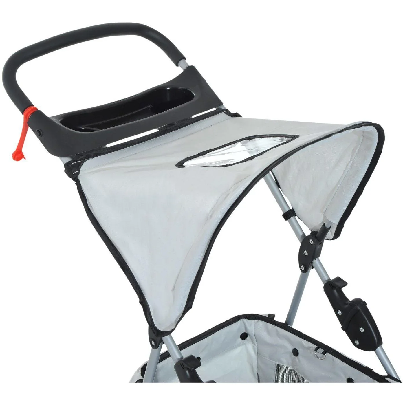 Hundebuggy Hundewagen mit Sonnendach Stahl Grau - 4