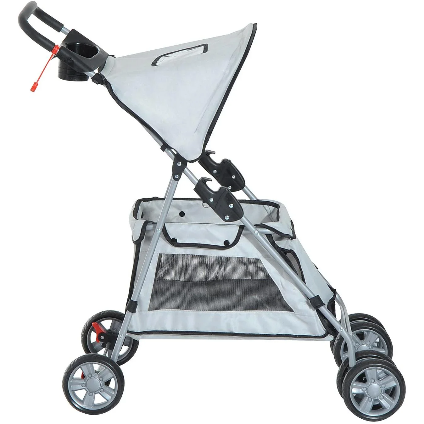 Hundebuggy Hundewagen mit Sonnendach Stahl Grau - 5