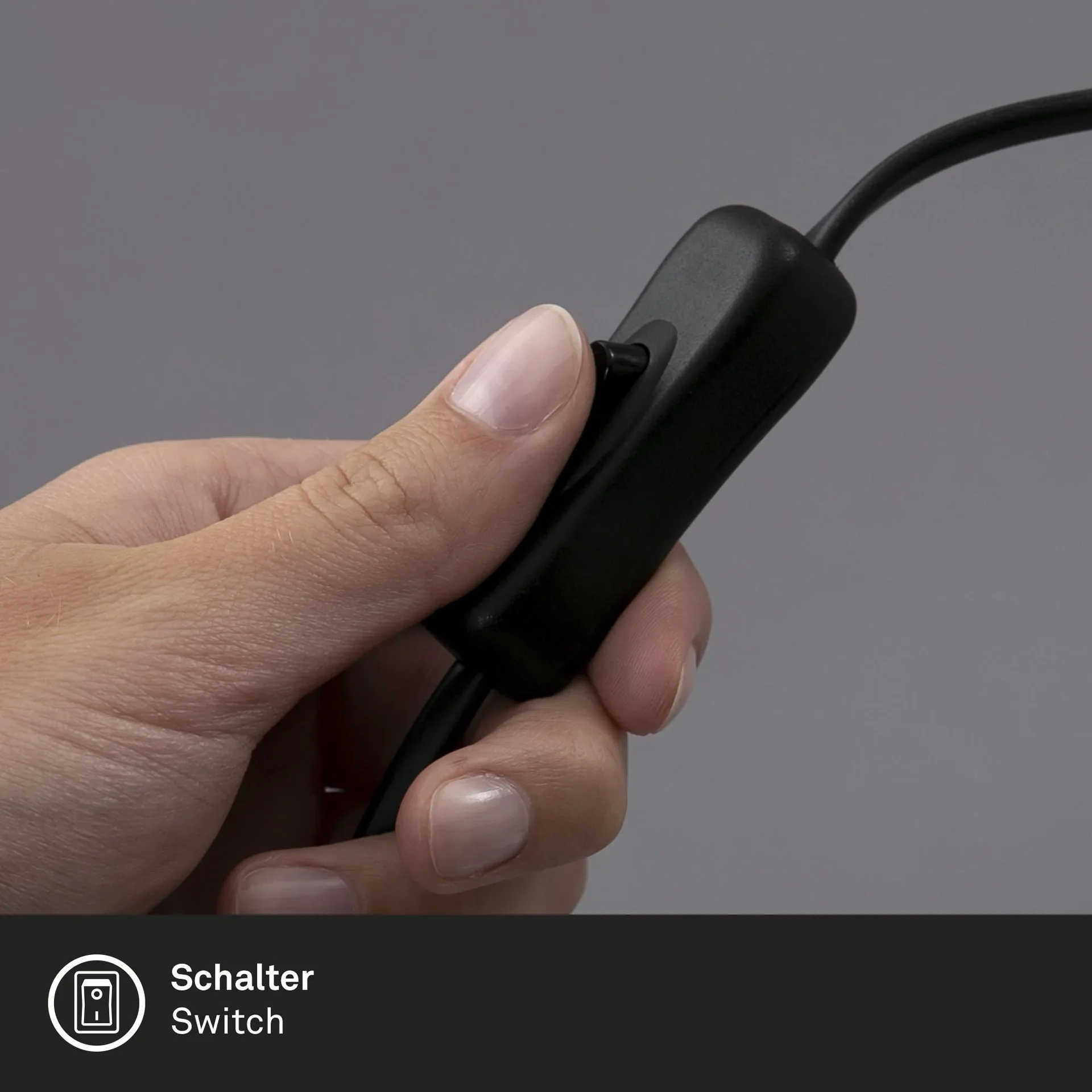 TEEPU Tischleuchten Sockel, schwarz, E27 Fassung, mit Kabelschalter, E27 Fassung - 4