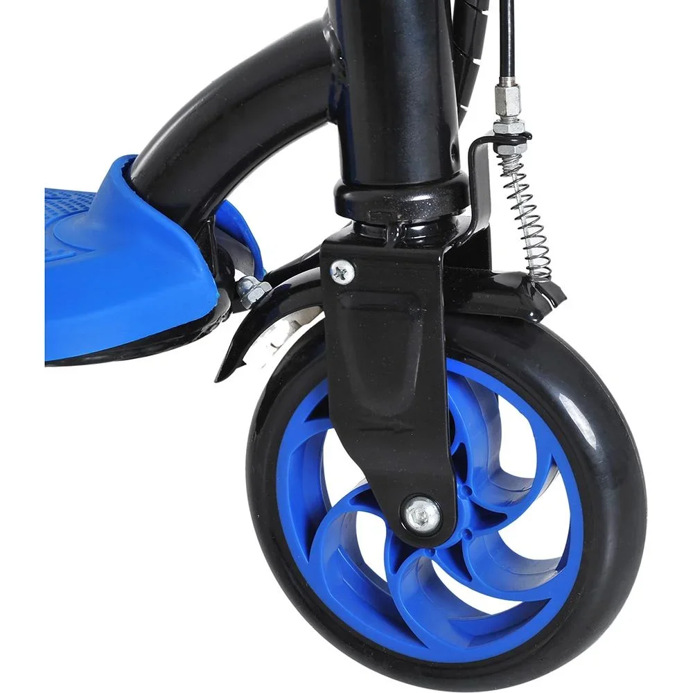 E-Scooter Tretroller Kinderroller Kinder Roller Metall Blau - 4
