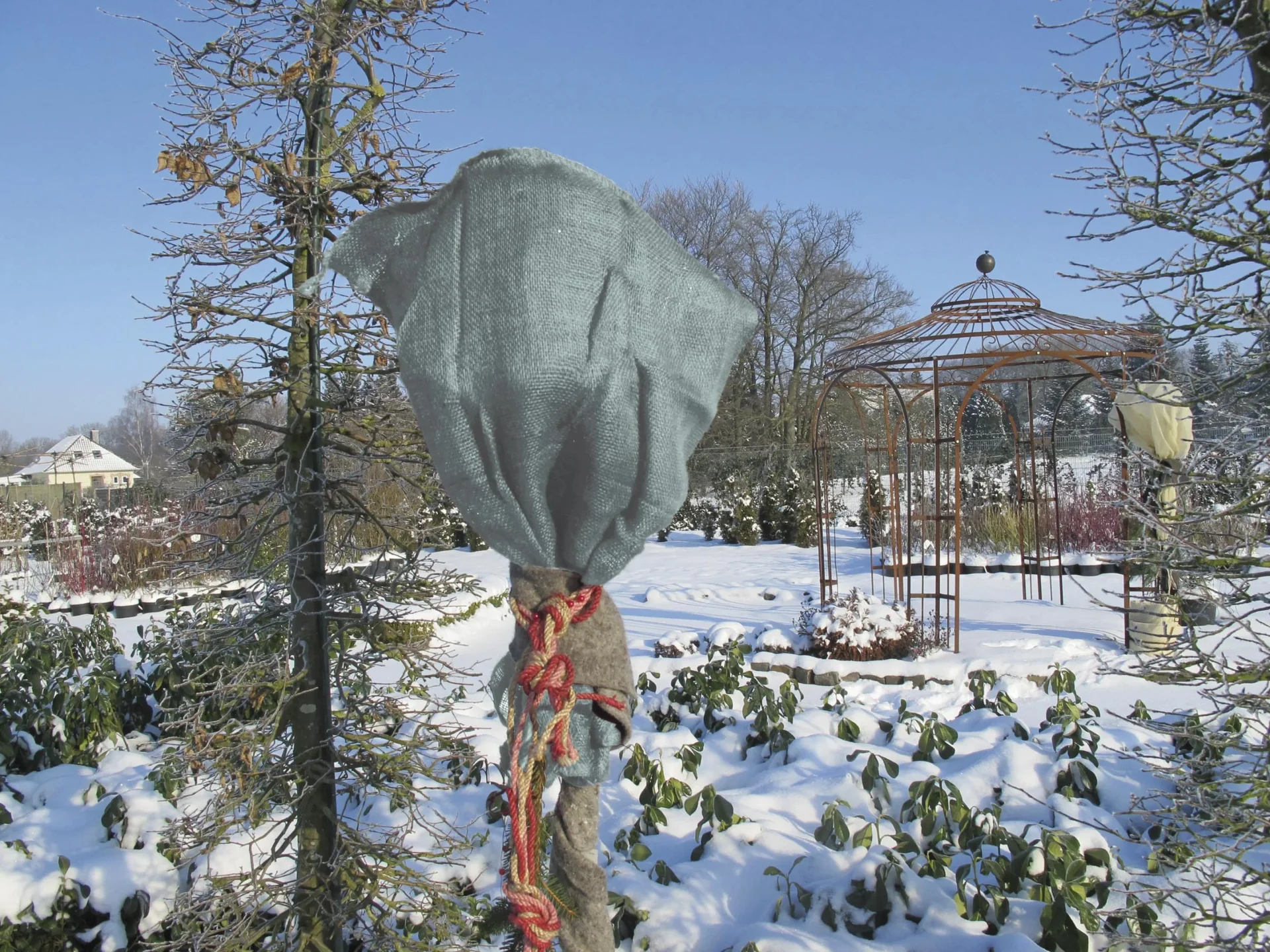 Winterschutz Jutesack, petrol - 0