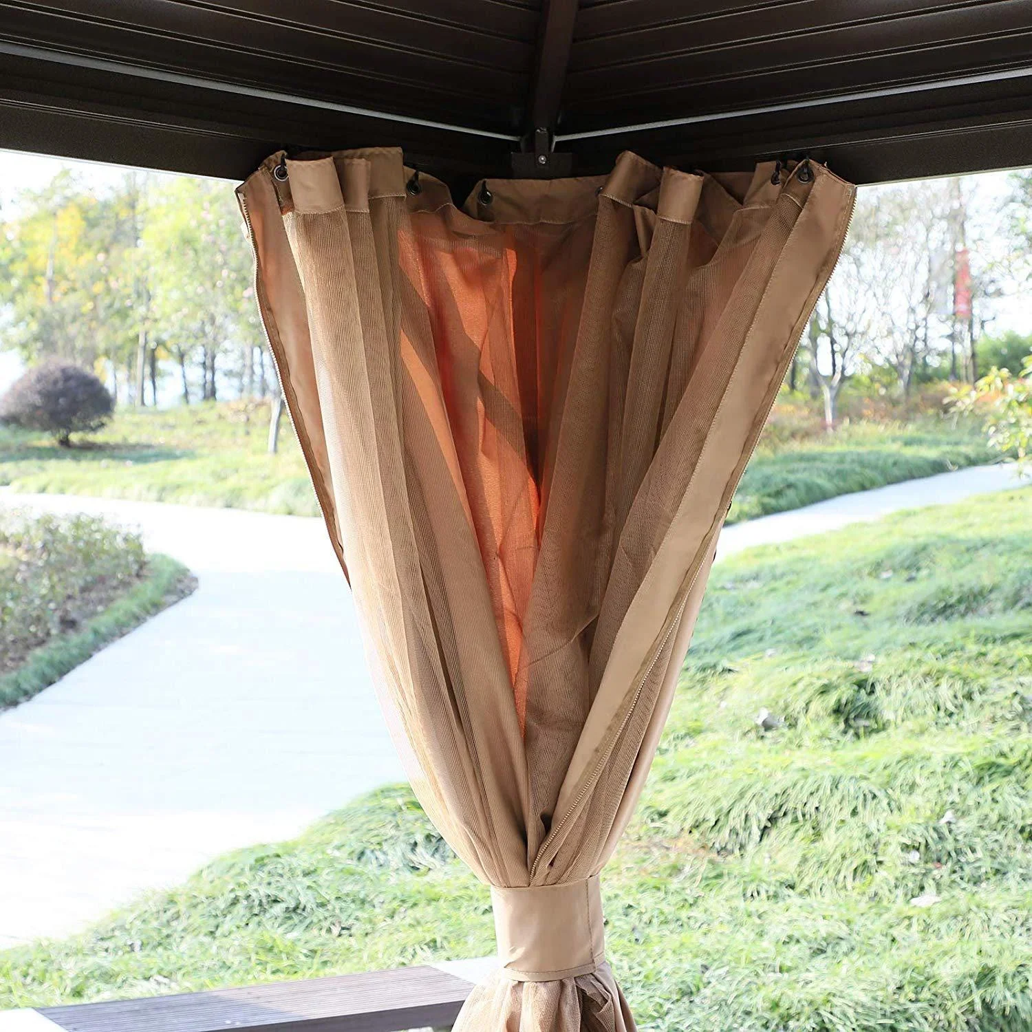 Gartenpavillon mit Laternenhaken - 7