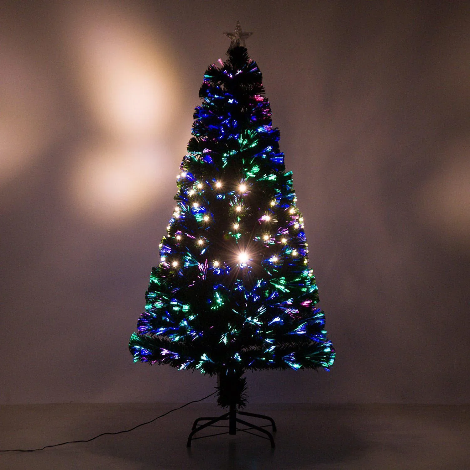 Weihnachtsbaum 150 cm Tannenbaum LED Lichtfaser - 3