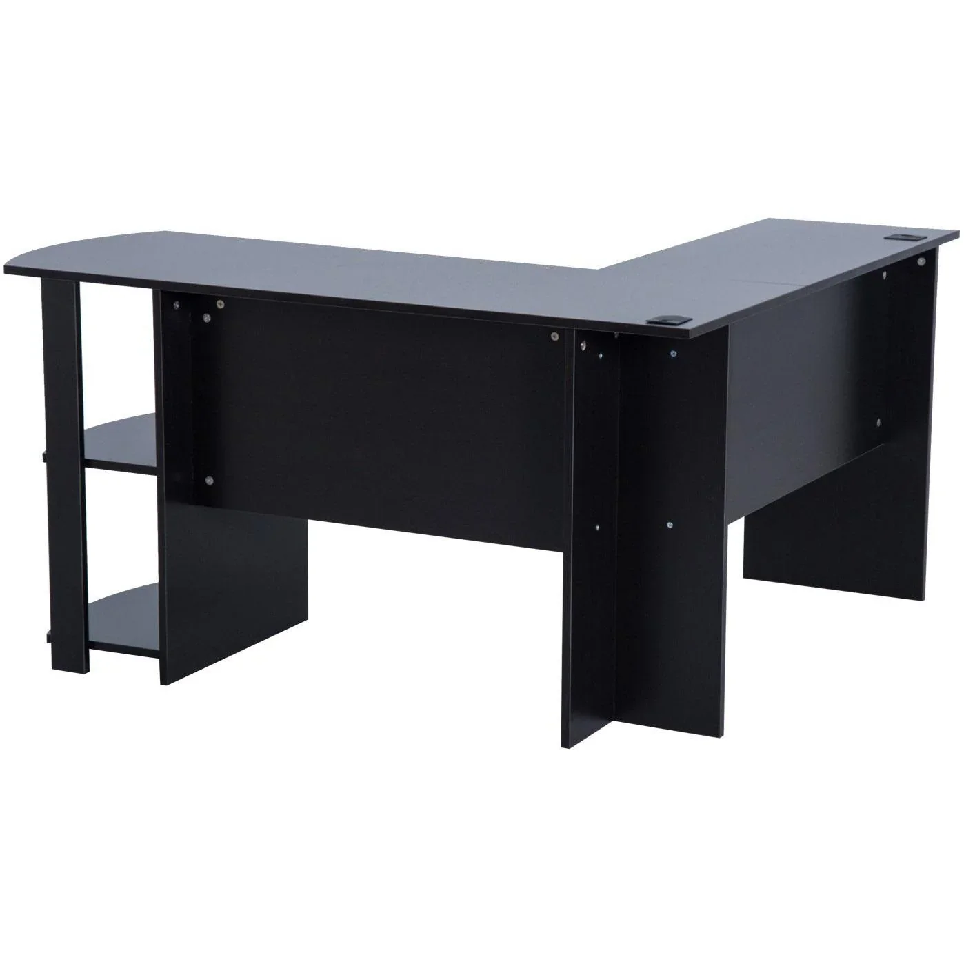 Eckschreibtisch Schreibtisch Staufach Schwarz L136 x B130 x H72cm - 3