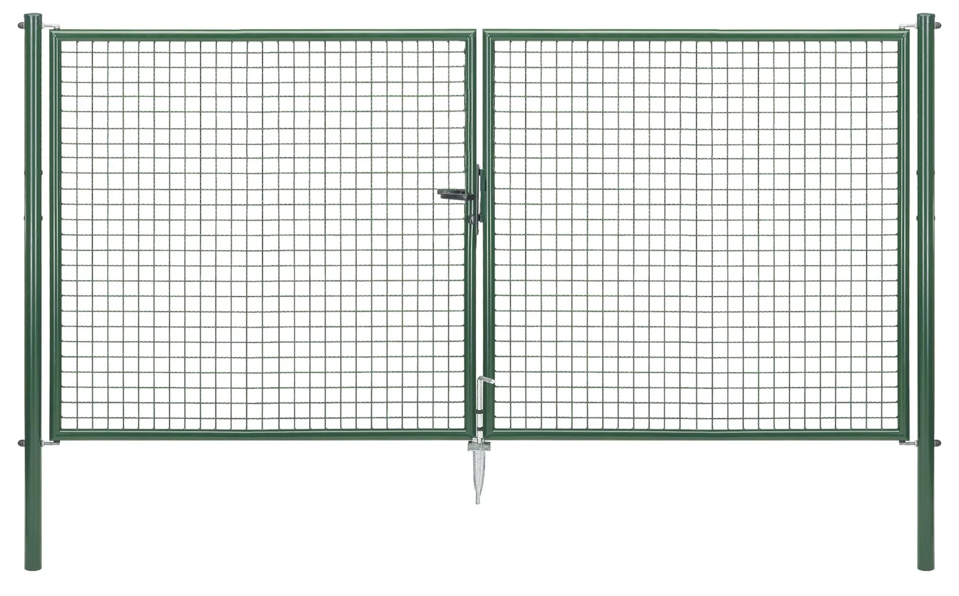 Doppeltor-Set Wellengitter inkl. Pfosten 3 x 1,5 m grün - 0