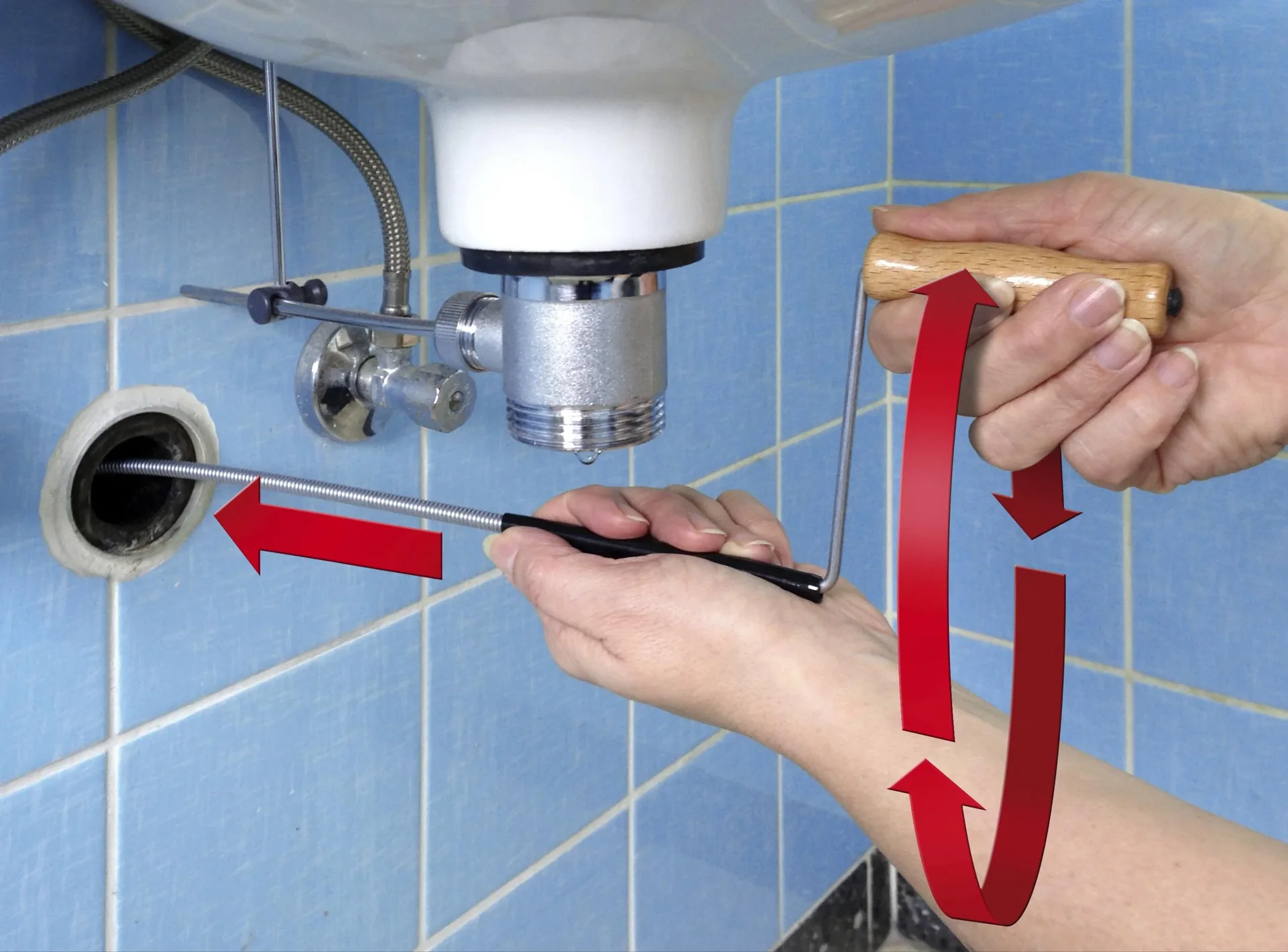 Rohrreinigungswelle mit Kurbel - 1