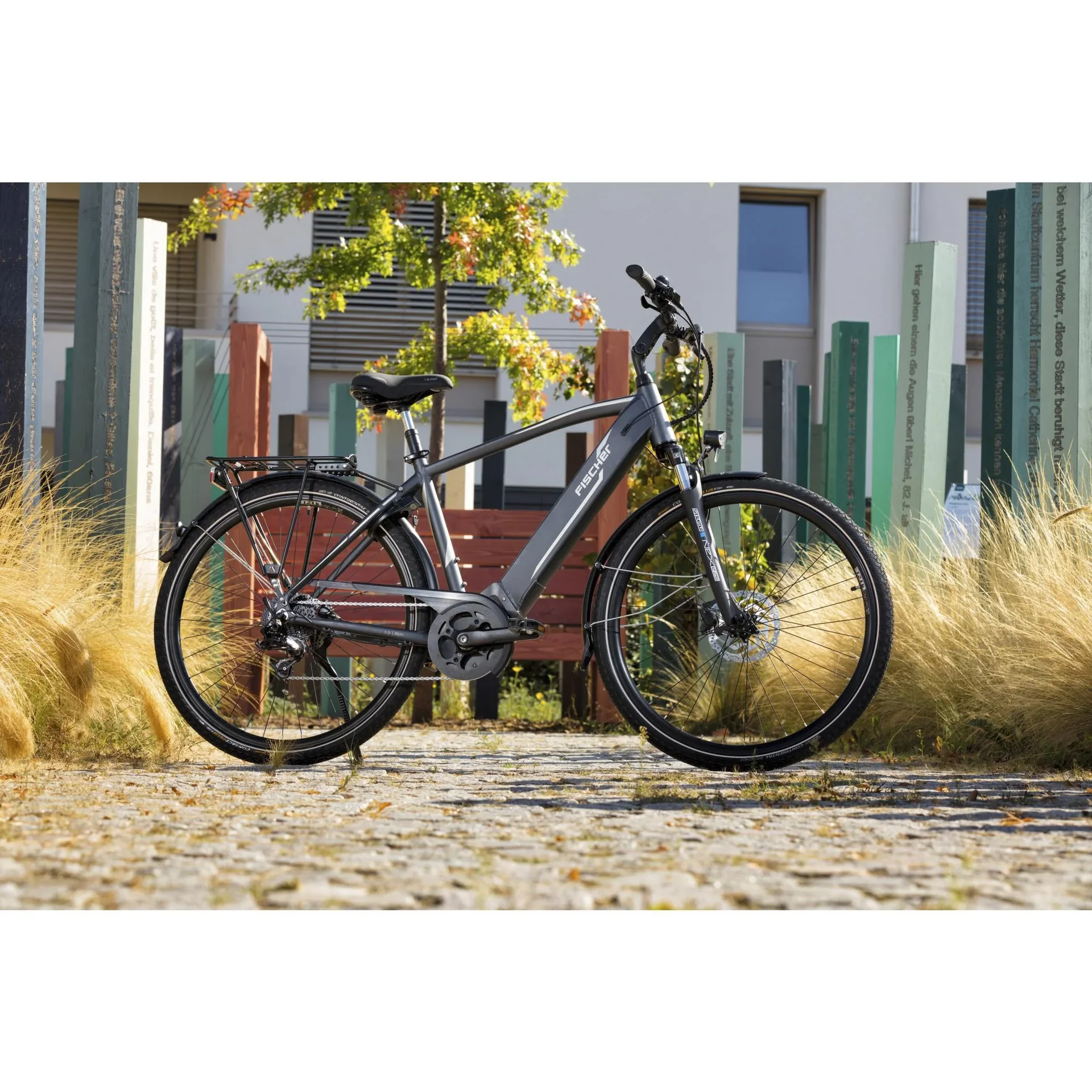 Herren E-Bike Trekking, 28 Zoll, Rahmengröße 50 cm,10-Gang Kettenschaltung, schiefergrau matt, VIATOR 5.0i - 3