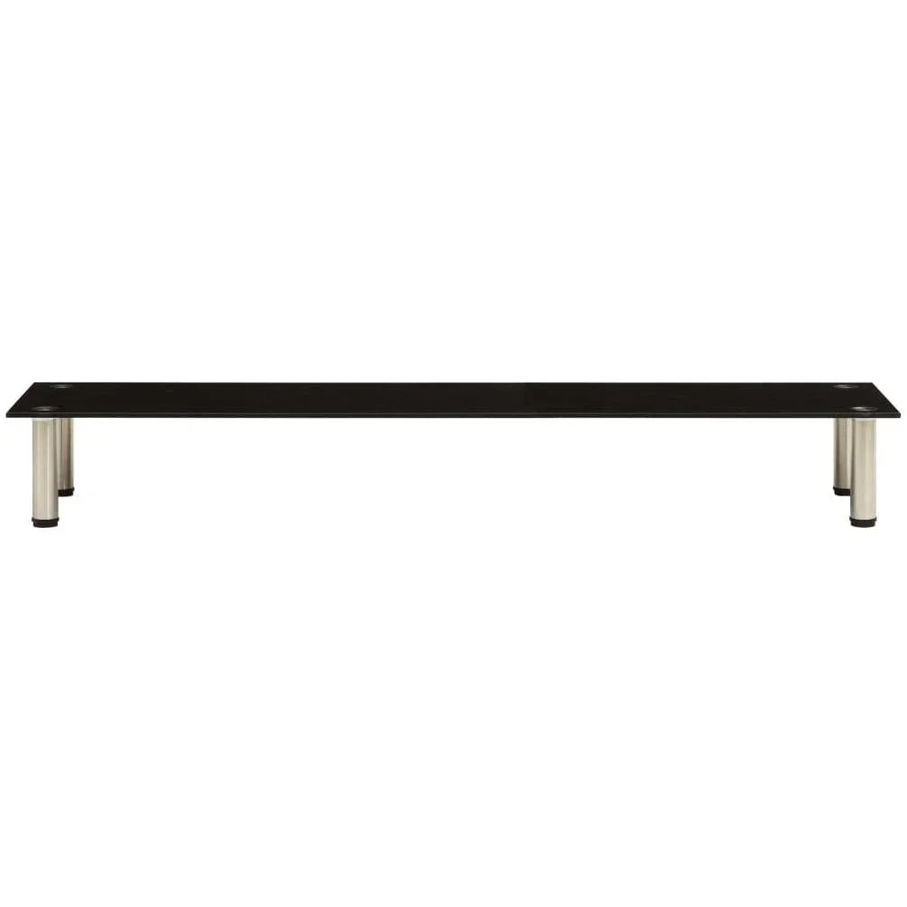 TV-Schrank 140x35x17 cm gehärtetes Glas schwarz - 0