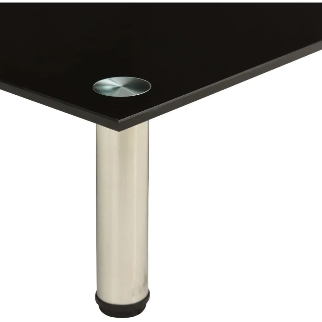 TV-Schrank 140x35x17 cm gehärtetes Glas schwarz - 1