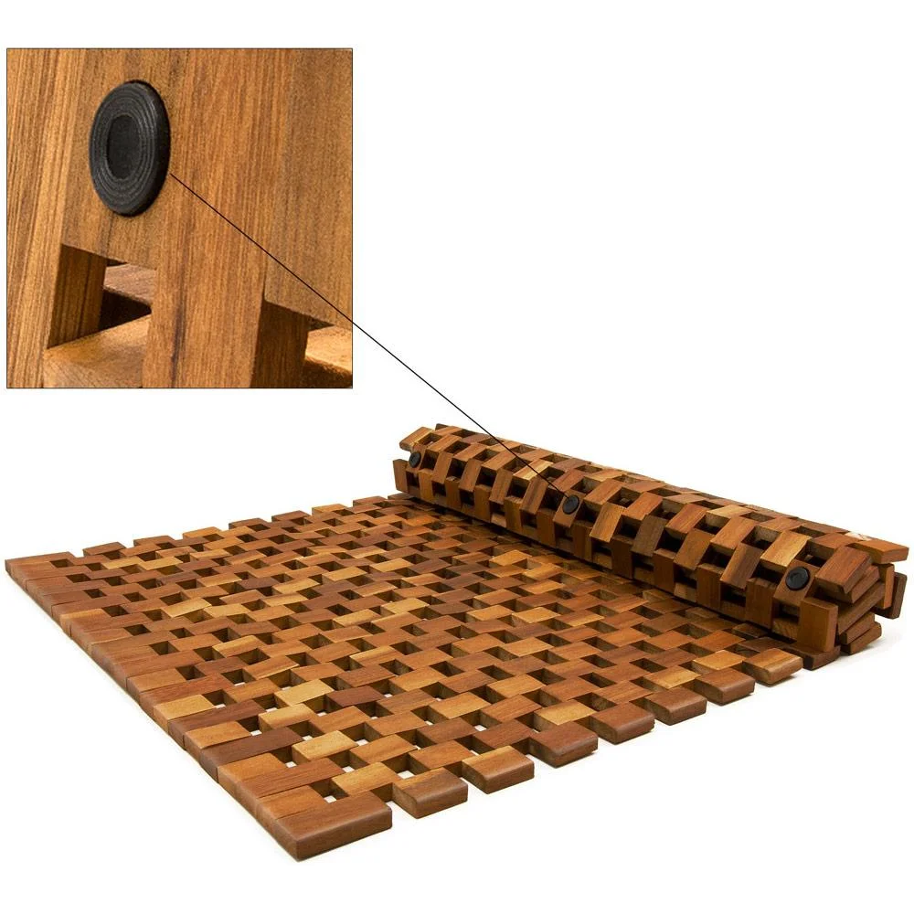 Badematte - Duschvorleger Bali | 80 x 50cm | Akazienholz | FSC-Label - 0