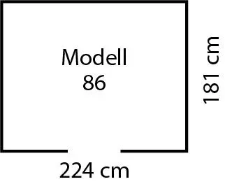 Gerätehaus LÜBECK 86, Anthrazit matt - 3