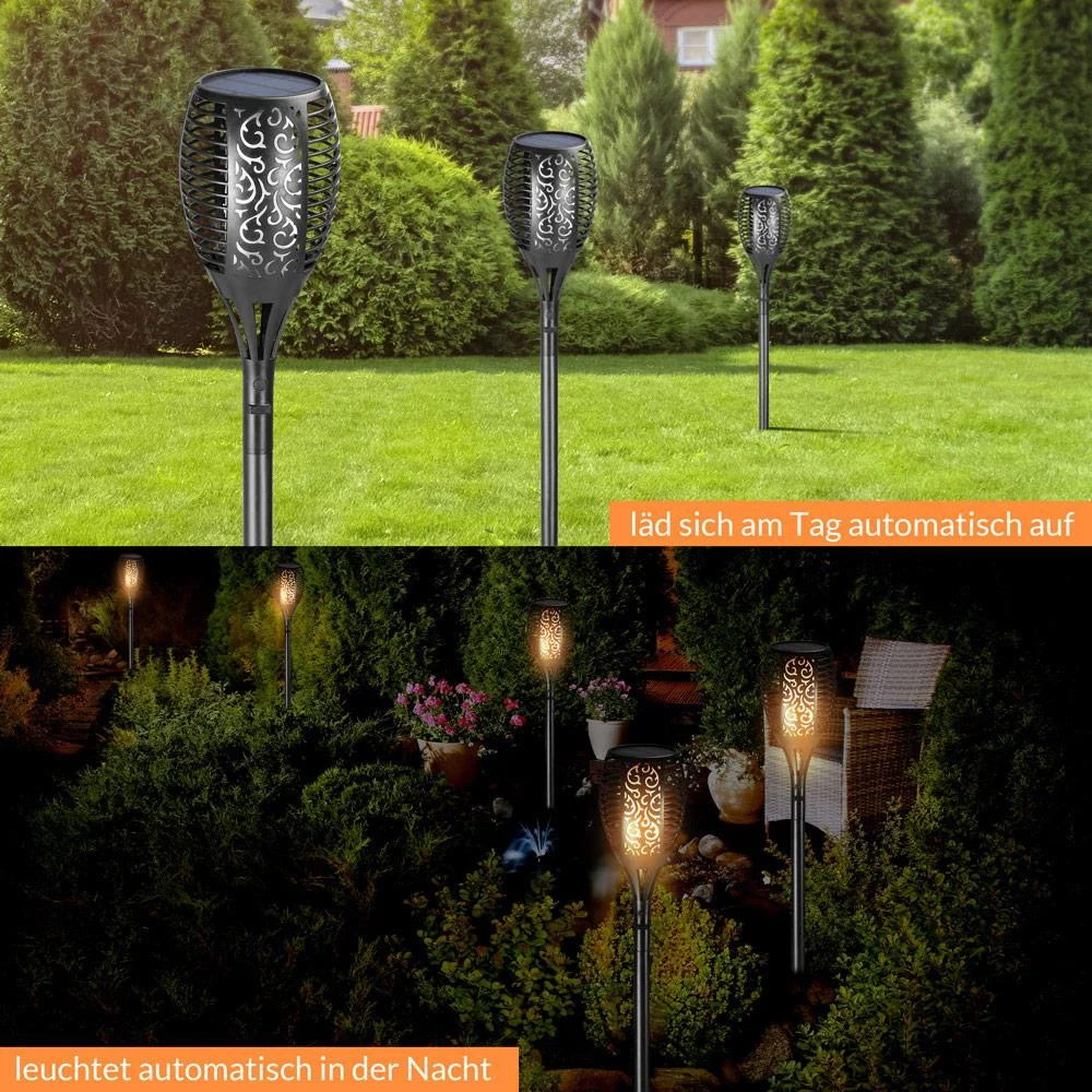 Gartenfackel - Solar - 2 Stück - Mit USB-Anschluss - 4