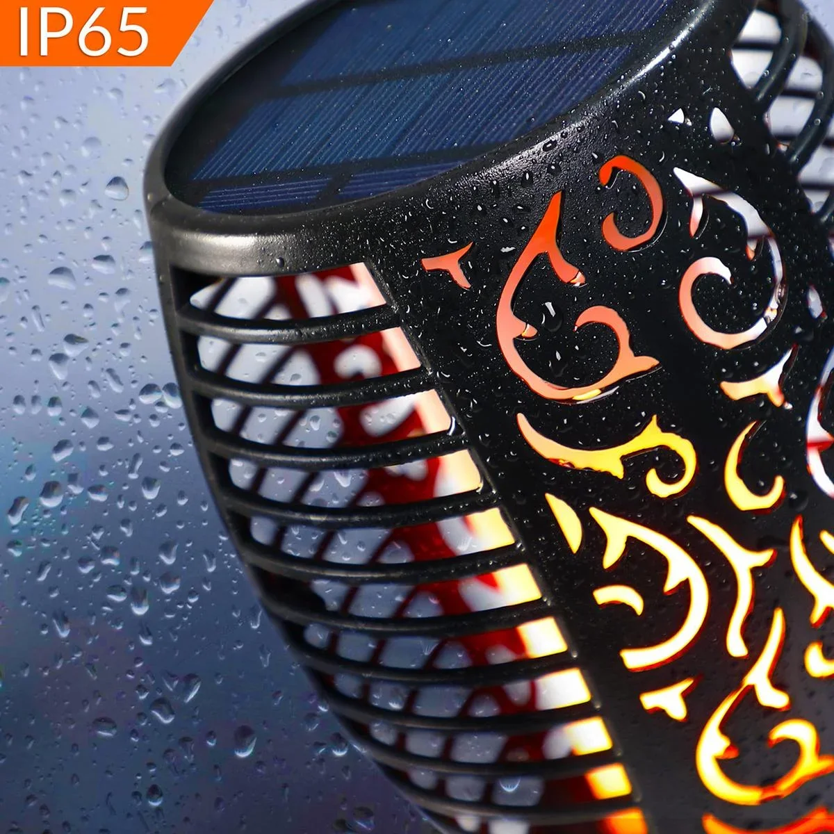 Gartenfackel - Solar - 2 Stück - Mit USB-Anschluss - 5