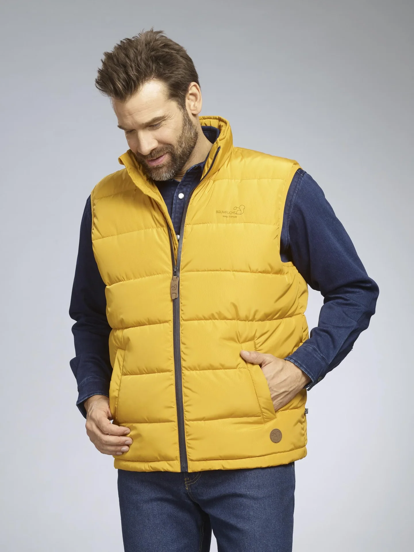 Steppweste, Farbe curry, Gr.M - 0