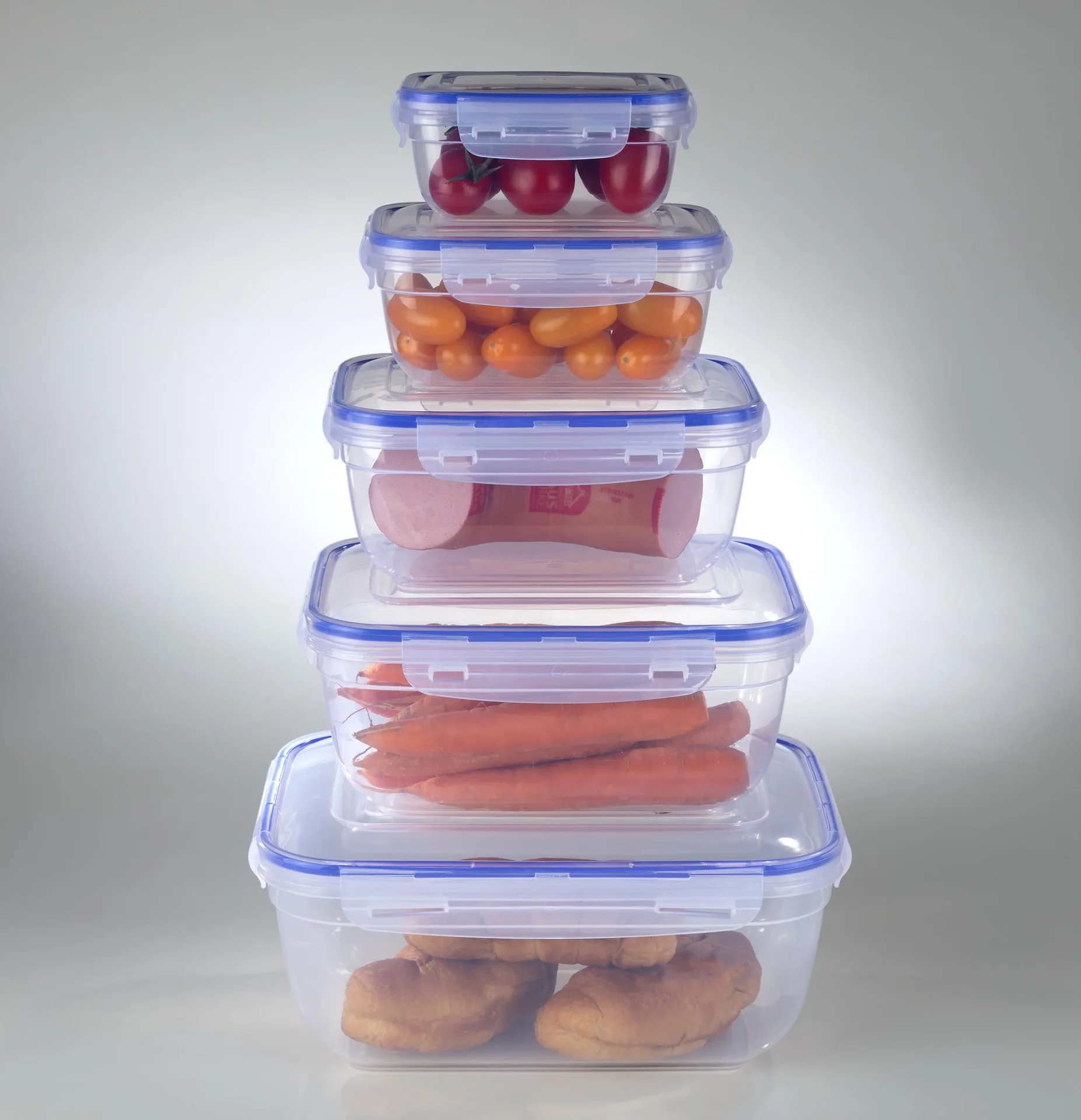 Vorratsdosenset "Click N Store", 5-teilig - 0