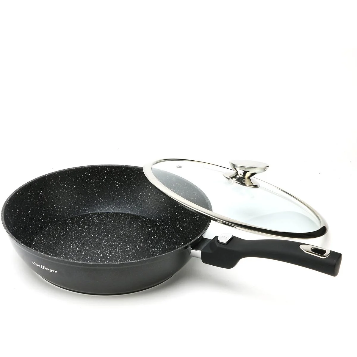 Wokpfanne - mit Deckel - 30cm - Schwarz - 0
