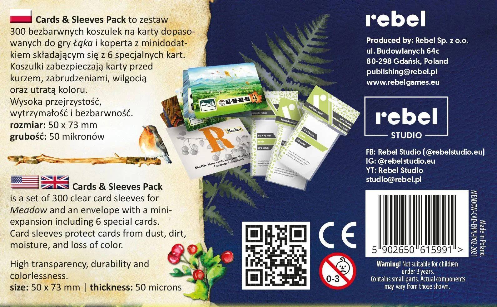 Gesellschaftsspiel Meadow - Cards & Sleeves Pack ( Erweiterung ) - 2