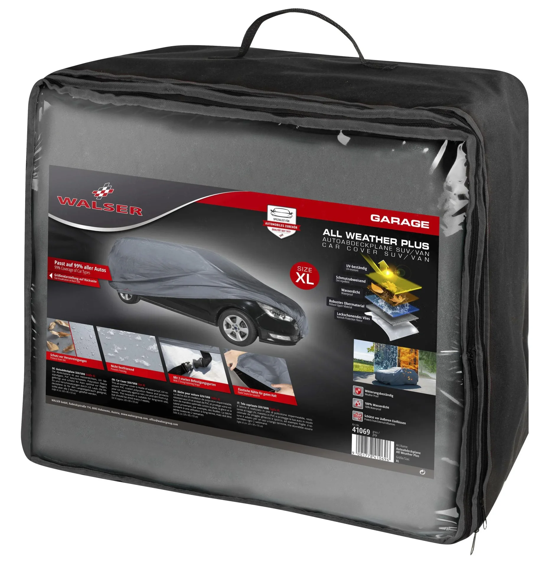 All Weather Plus SUV - Größe XL - 520x185x155 cm - PVC beschichtet - grau - 6