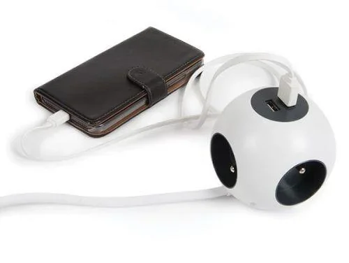 Wandsteckdose mit 2 Usb-Anschlüssen - Glühbirne - Erdung - 1