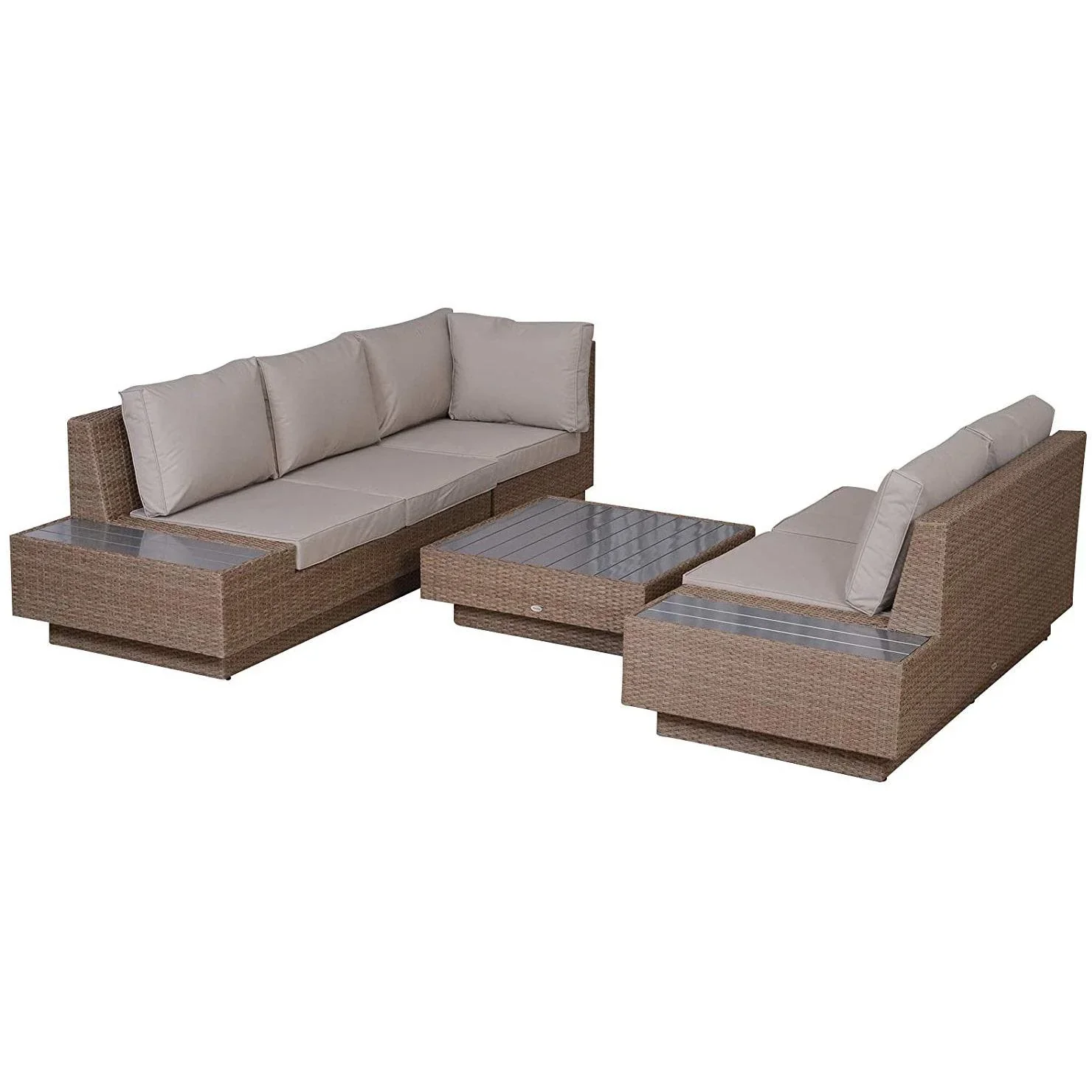 Luxus Polyrattan Loungeset - 4