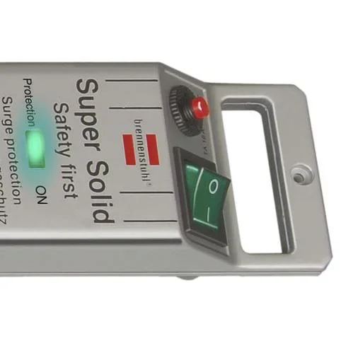 Steckdosenleiste Super-Solid 8-fach mit 13500 A Überspannungsschutz, silber - 3