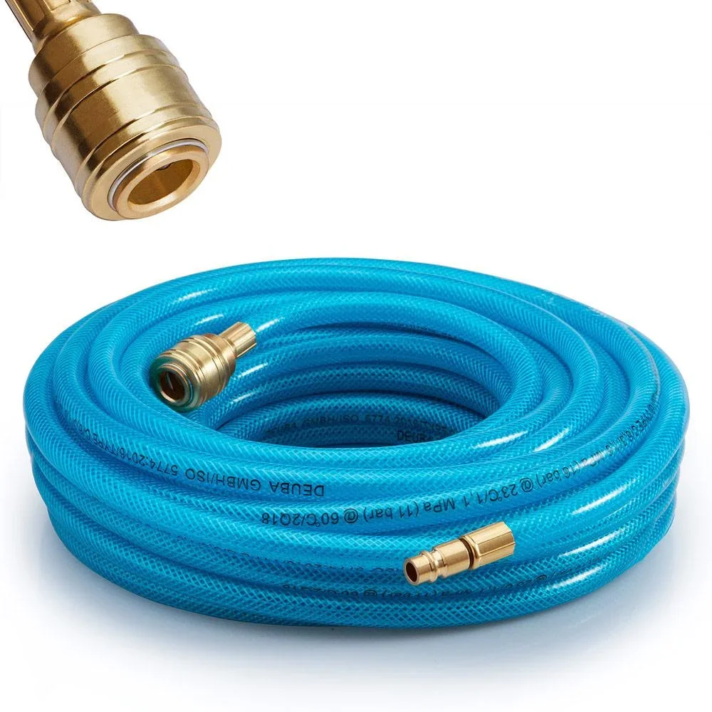Pressluftschlauch mit Schnellkupplung und Stecker, 10 m - 1