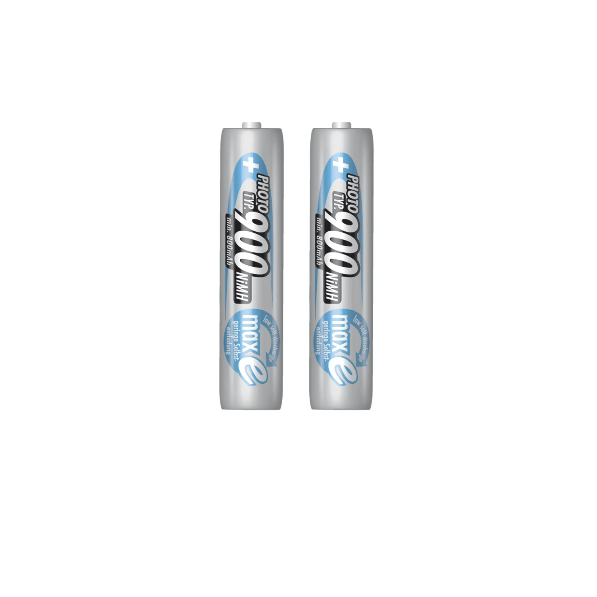 Photo NiMH Micro (AAA) Akku mit 800 mAh (Typ 900) und maxE Technologie - 2 Stück - 0