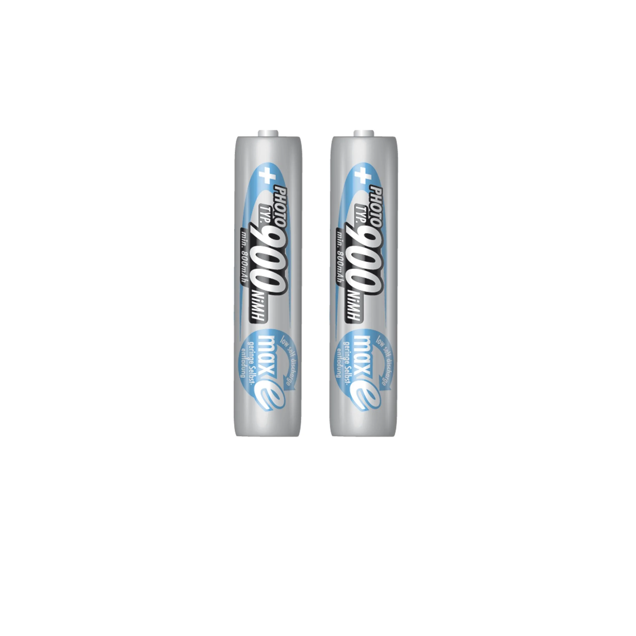 Photo NiMH Micro (AAA) Akku mit 800 mAh (Typ 900) und maxE Technologie - 2 Stück - 0