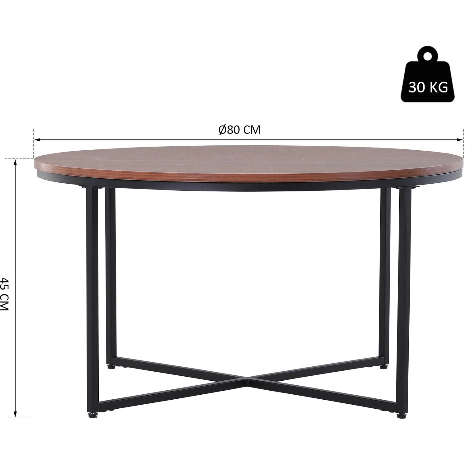 Beistelltisch, braun - 7