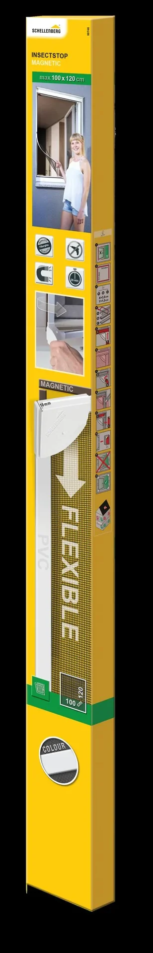 Insektenschutz Magnetrahmen 100 x 120 cm, weiß - 2