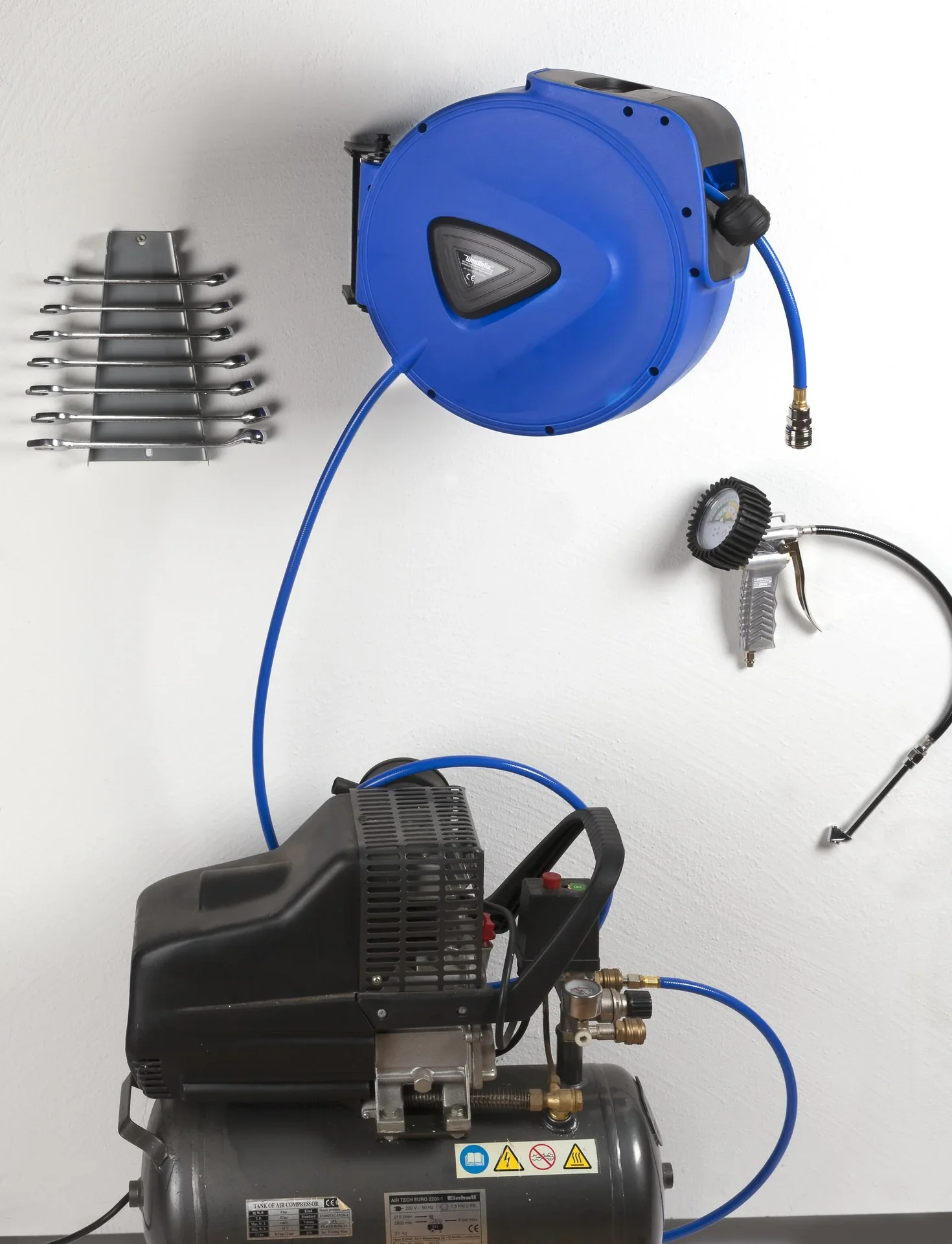 Druckluft - Schlauchaufroller 20 m + 3 m - 0