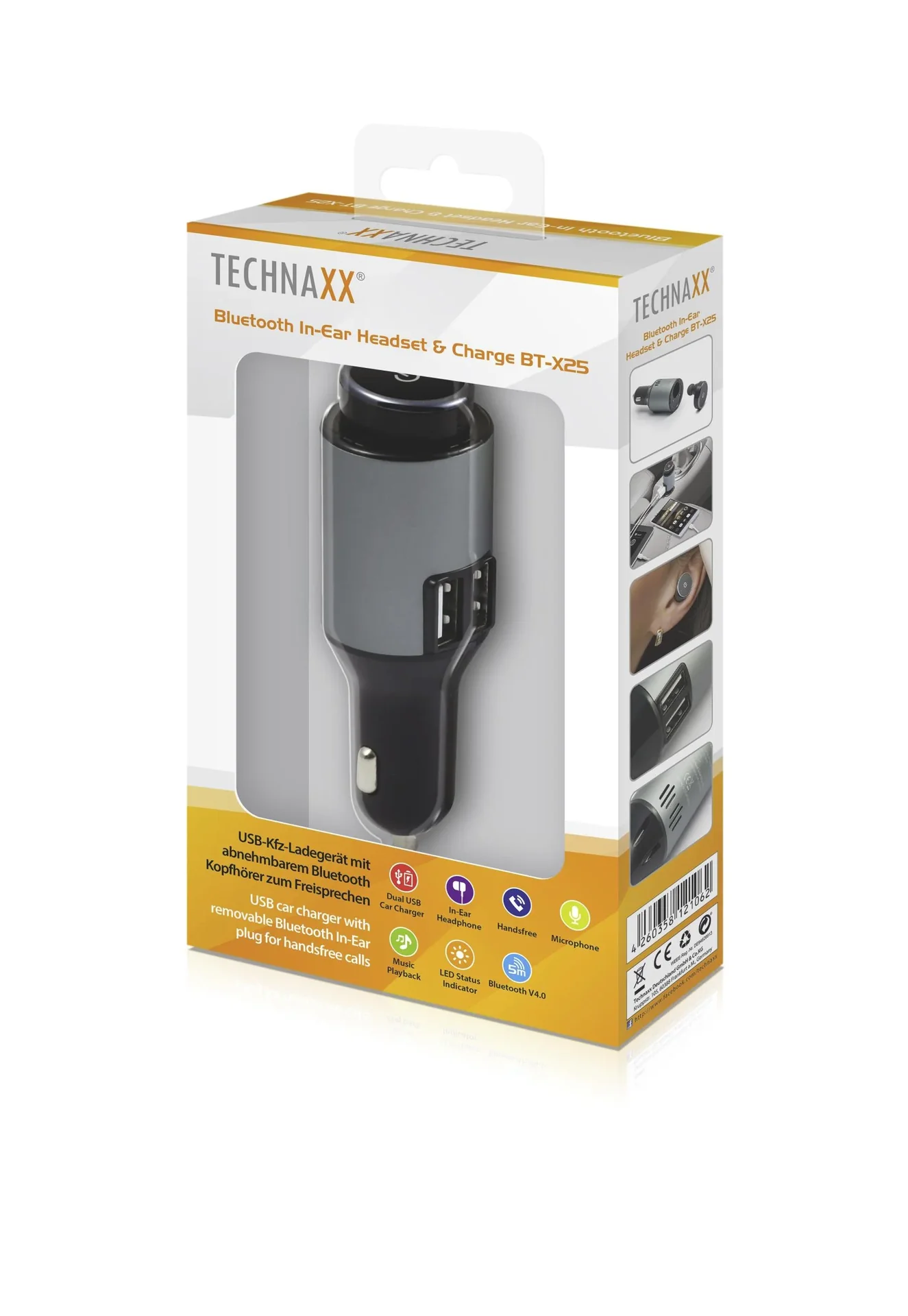 Bluetooth In - Ear Headset und USB Ladegerät BT-X25 - 1