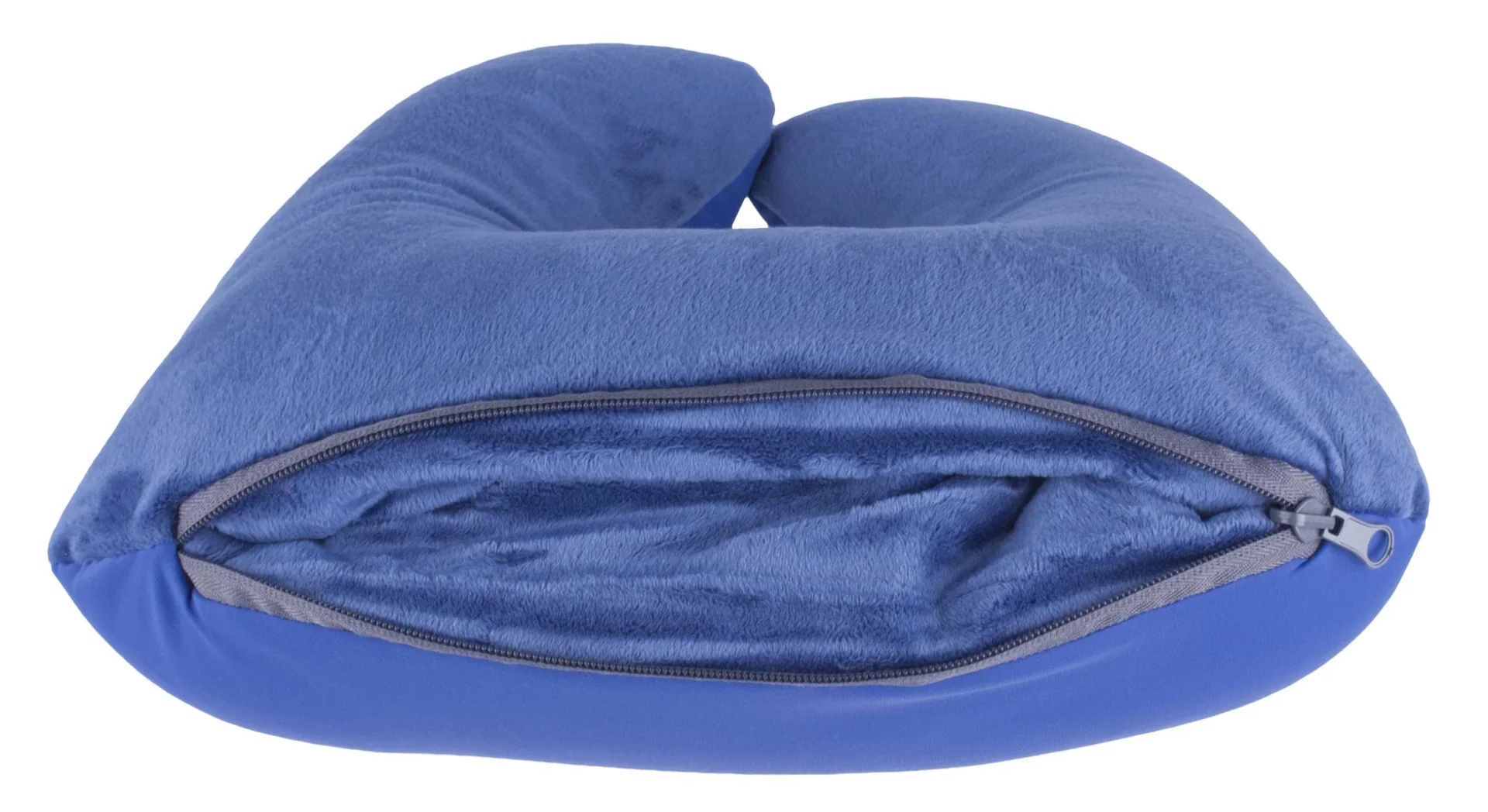 2 in 1 Nackenrolle und Kissen für Erwachsene, Dunkelblau - 0