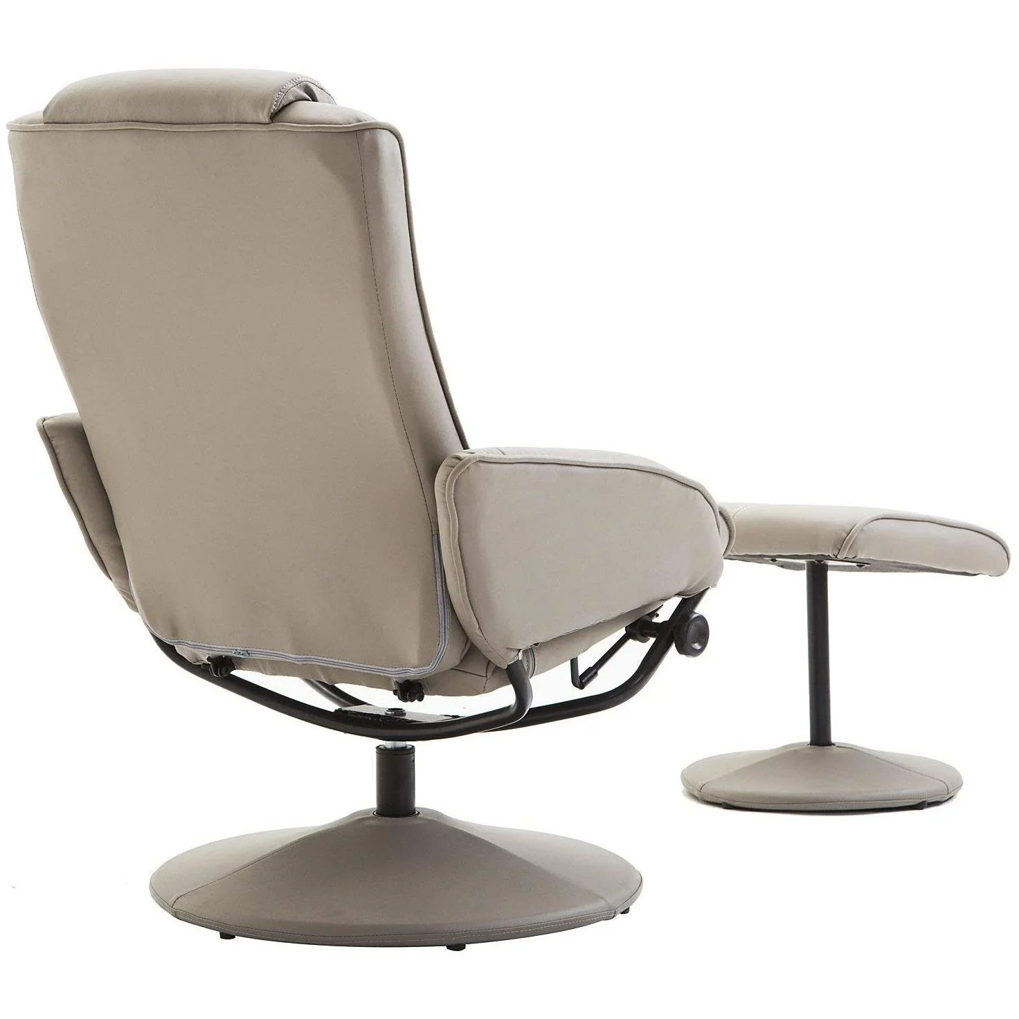 Relaxsessel Fernsehsessel Armsessel 360° drehbar mit Fußstütze Grau - 1