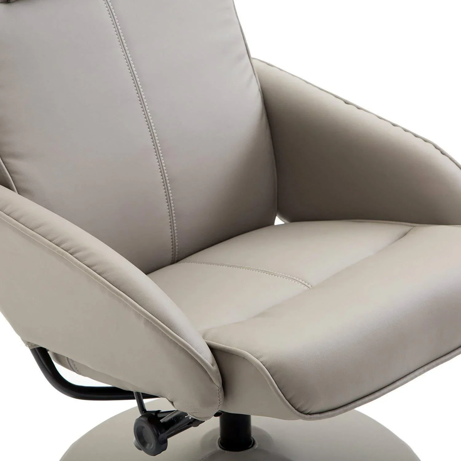 Relaxsessel Fernsehsessel Armsessel 360° drehbar mit Fußstütze Grau - 4