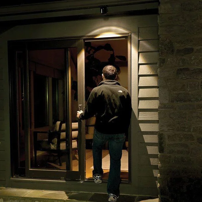 LED Mini Scheinwerfer braun mit Bewegungsmelder MB313 80 Lumen IP55 - 1