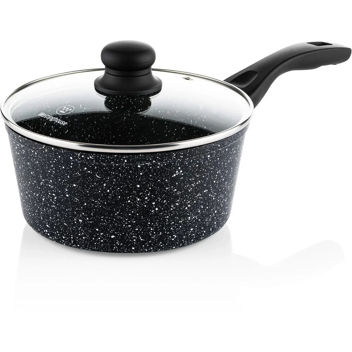 Schwarzer Marmor - Kochtopf 20 cm und Kochtopf 18 cm - Schwarz - 2