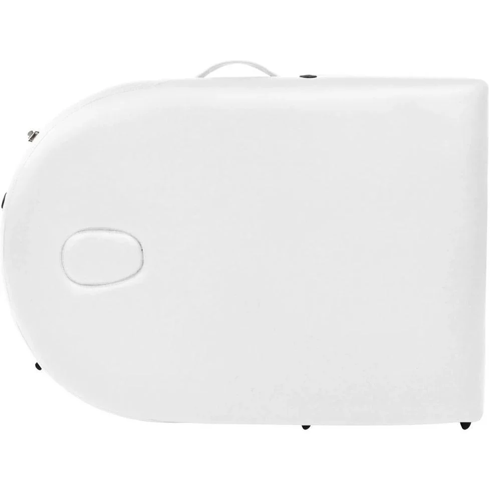 Klappbare Massageliege 10 cm dick mit 2 Nackenrollen oval weiß - 0