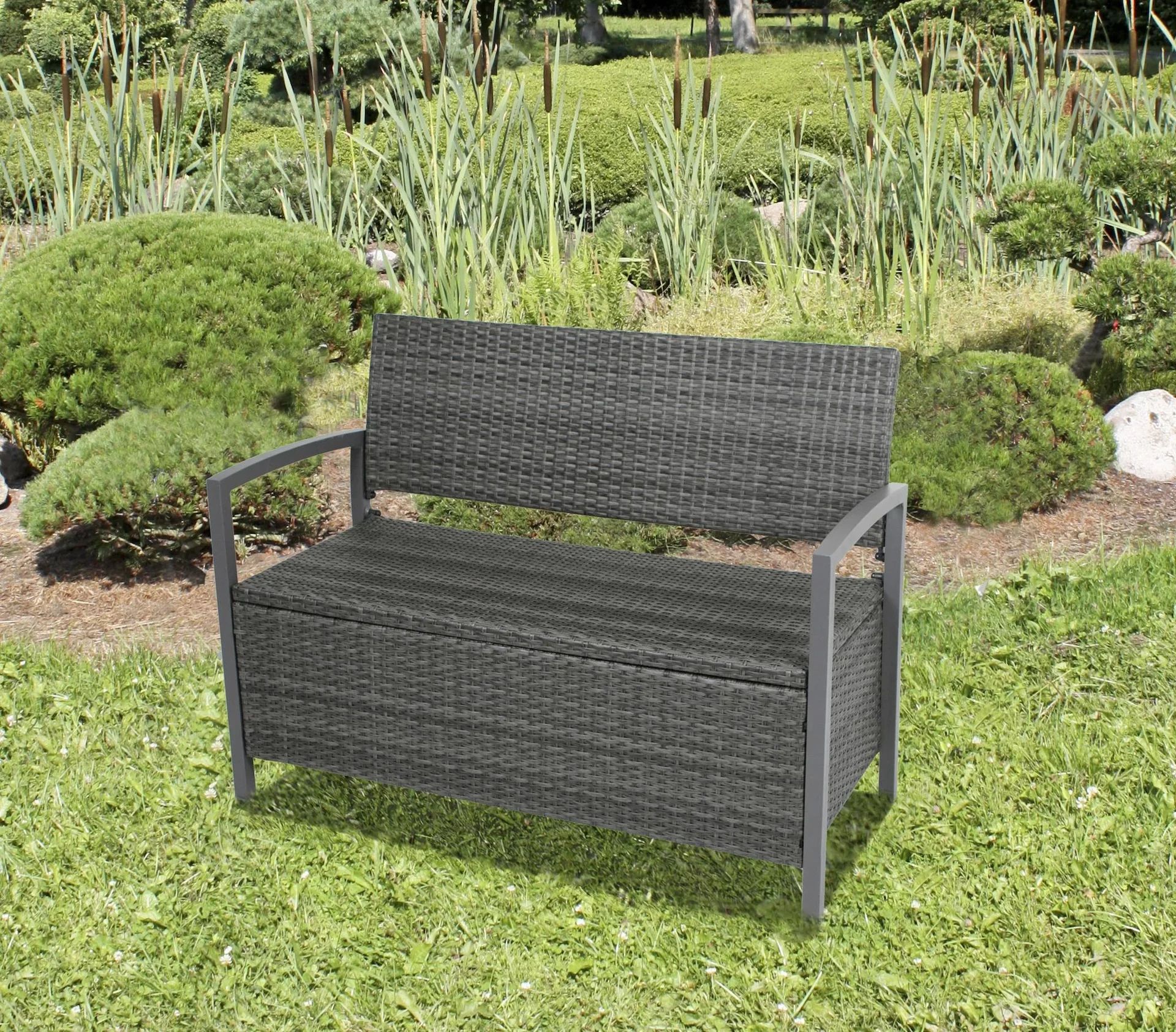Gartenbank "Ferrara" dunkelgrau - 1