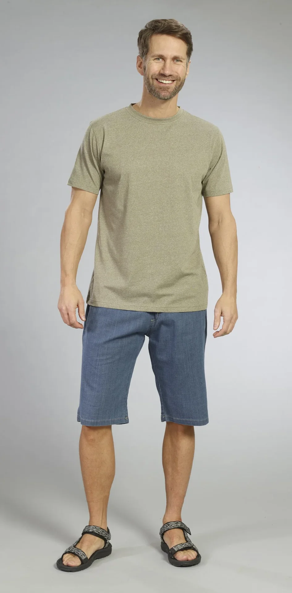 Funktionsshirt, Farb oliv melange, Gr.M - 2