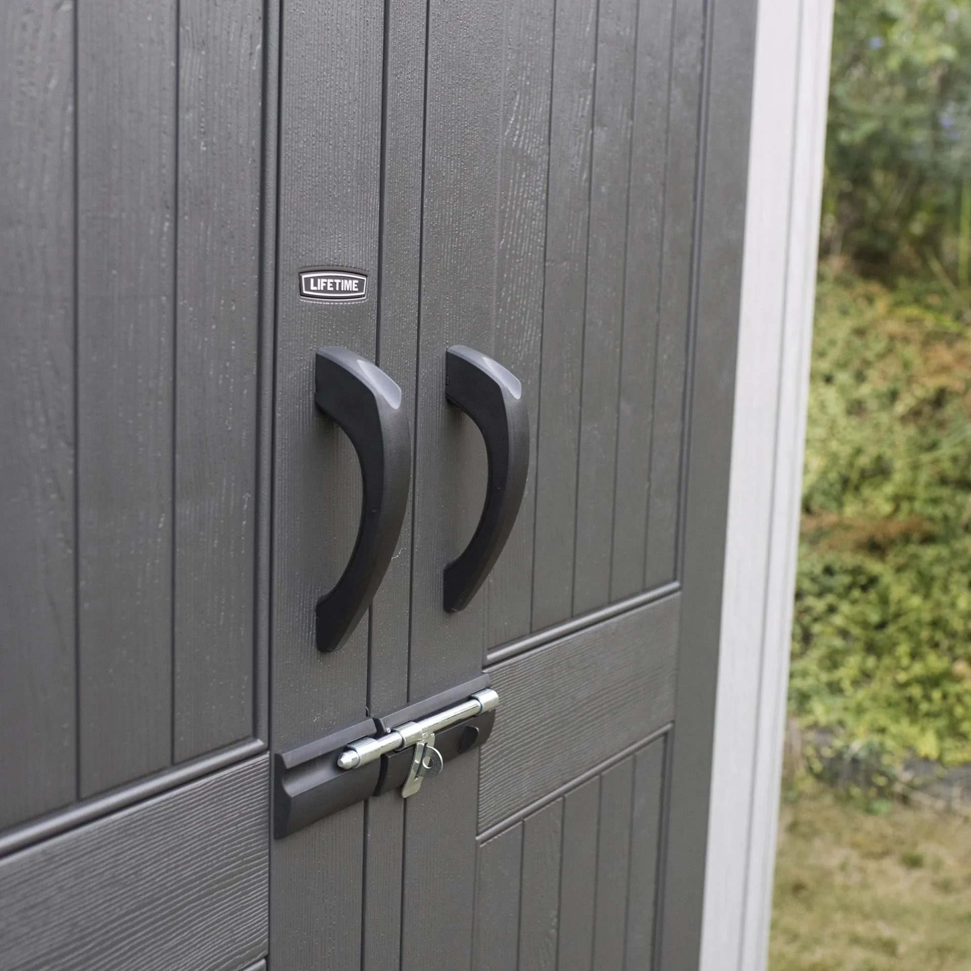 Garten-/ Gerätehaus, Geräteschuppen „Stella“, Kunststoff, Anthrazit, 214 x 215 x 228 cm - 0